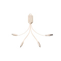 Eco-friendly Wheat Straw&bamboo Biodegradable Cable 3-in-1 wheat straw bamboo charging cable